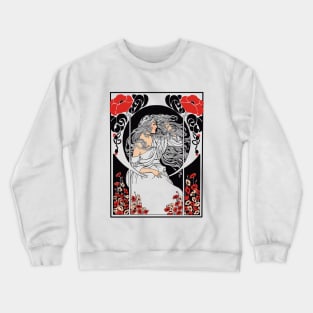 Art Deco Lady (on cream) Crewneck Sweatshirt